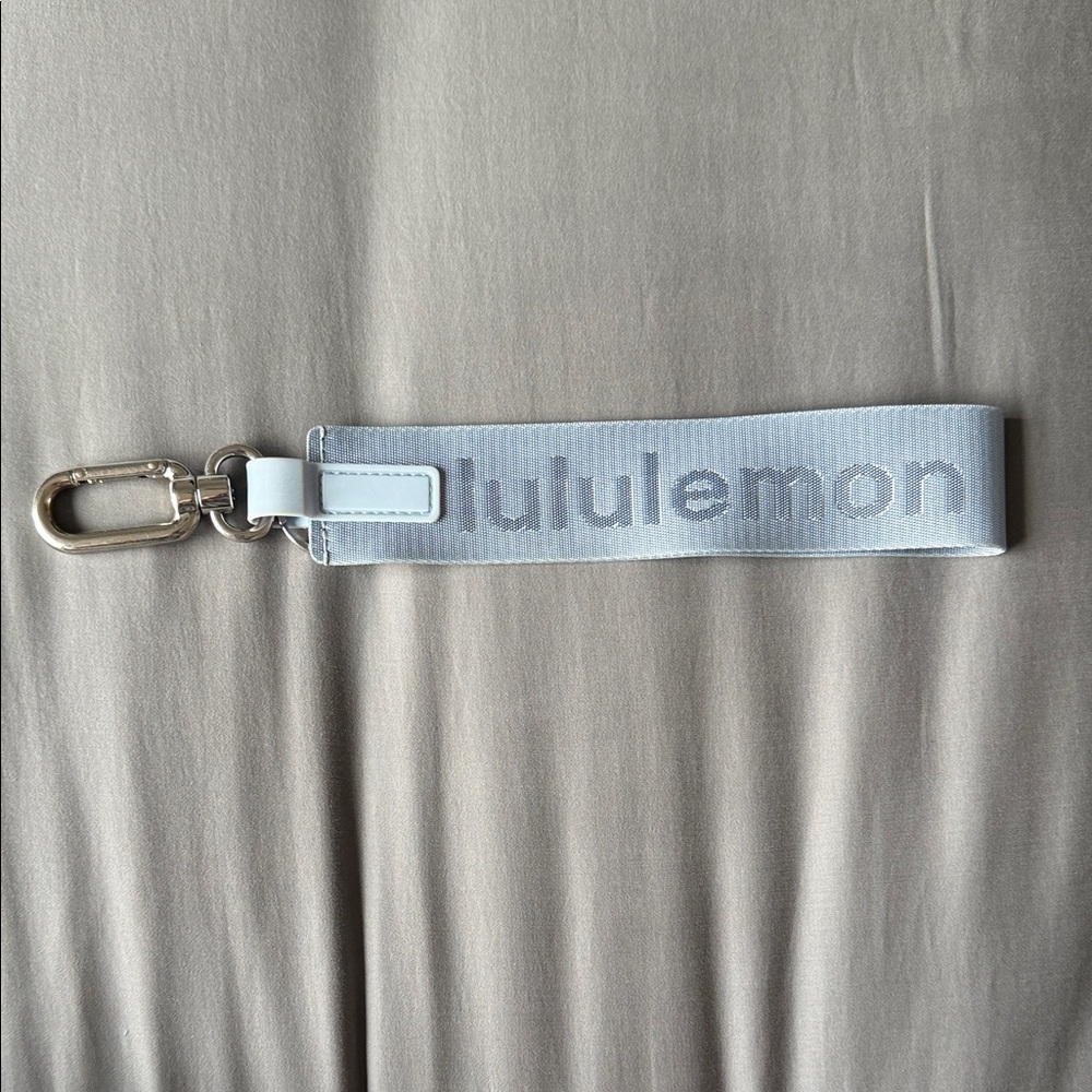 Lululemon Silver and Gray Keychain